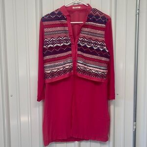Carmin Sheer blouse new tunic top pink shirt